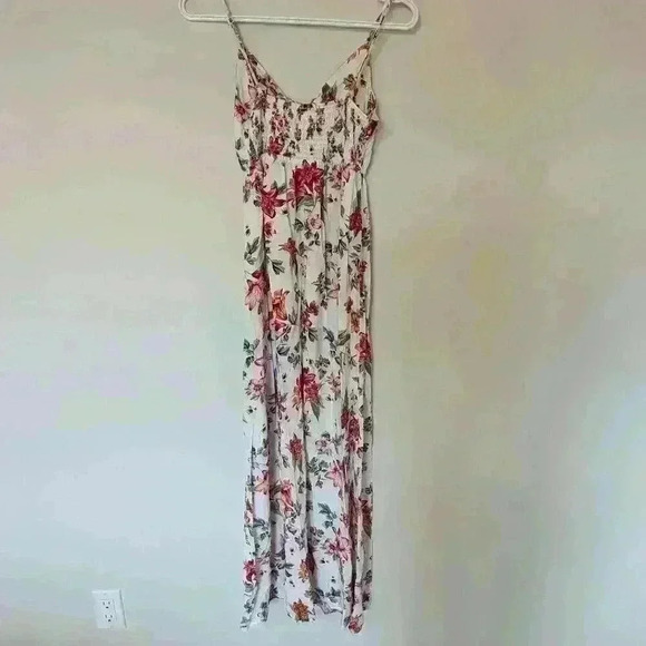 Ambiance, Floral  Maxi Dress, White and pink, Size Small - Picture 6 of 9